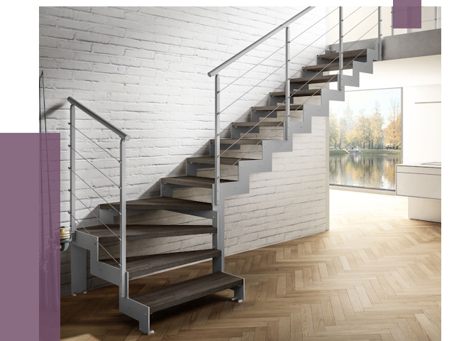 Г-образные лестницы под ключ в Слободской от 37356 руб. | ПРОЛЁТ-Слб