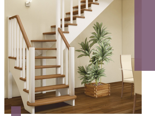 Г-образные лестницы под ключ в Слободской — изготовление и монтаж