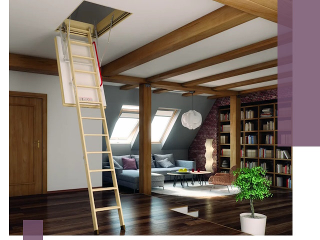 Чердачные лестницы под ключ в Слободской: изготовление и монтаж