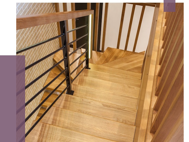 Лестницы из ясеня в Слободской под ключ от 10099 руб. 