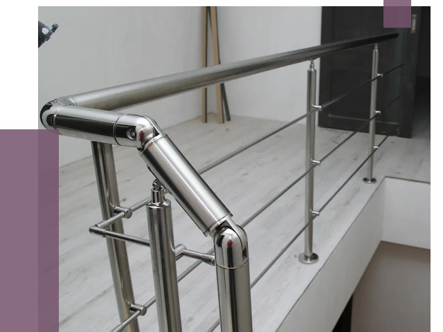 Перила из нержавеющей стали в Слободской от 9068 руб. под ключ | ПРОЛЁТ-Слб