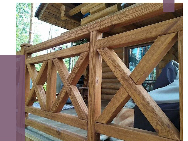 Деревянные перила под ключ в Слободской от 7729 руб. 