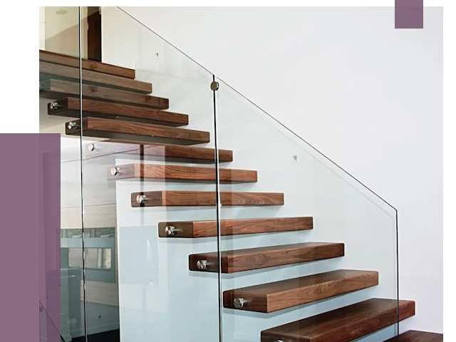 Стеклянные перила для лестницы в Слободской от 14942 руб.