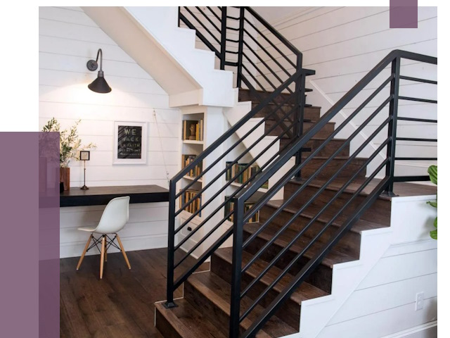 Перила для лестницы в доме в Слободской от 7471 руб. — ПРОЛЁТ-Слб