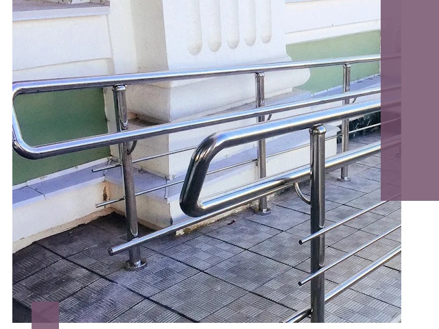 Ограждения пандусов из металла и нержавейки в Слободской