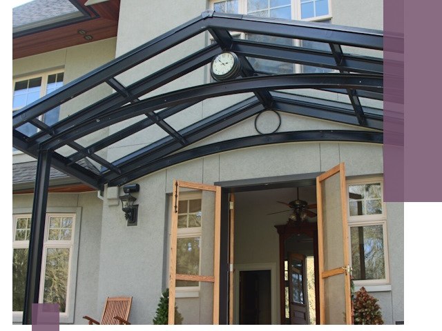 Изготовление и монтаж навесов и козырьков в Слободской