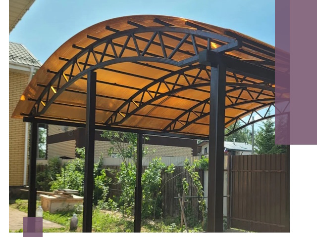 Изготовление навесов под ключ в Слободской из качественных материалов