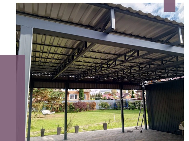 Монтаж навесов в Слободской от 7420 руб. — установка навеса | ПРОЛЁТ-Слб