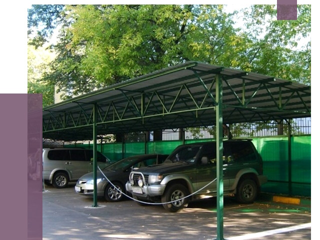 Навесы для парковки в Слободской от 80894 руб. заказать | ПРОЛЁТ-Слб