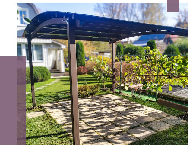 Навесы для дачи в Слободской от 12830 руб. под ключ — ПРОЛЁТ-Слб