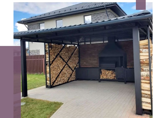 Навесы для барбекю в Слободской от 12830 руб. под ключ | ПРОЛЁТ-Слб