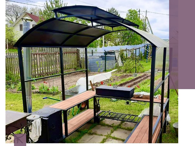 Навесы для барбекю в Слободской: изготовление, монтаж и демонтаж