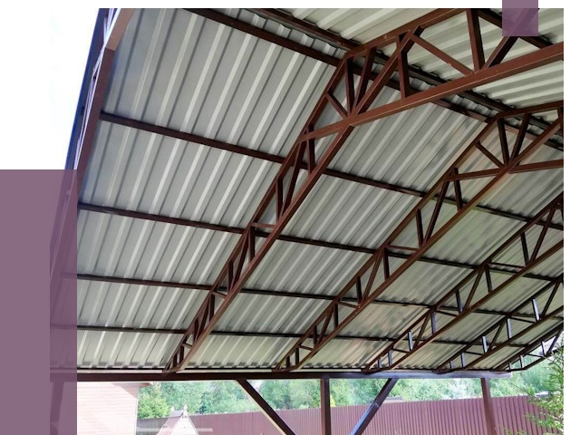 Навесы из профнастила в Слободской от 7420 руб. | ПРОЛЁТ-Слб