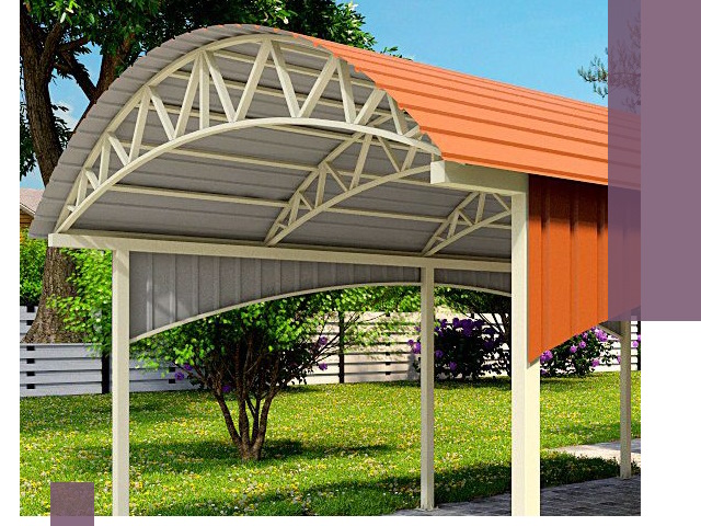 Навесы из профнастила под ключ в Слободской — установка и монтаж