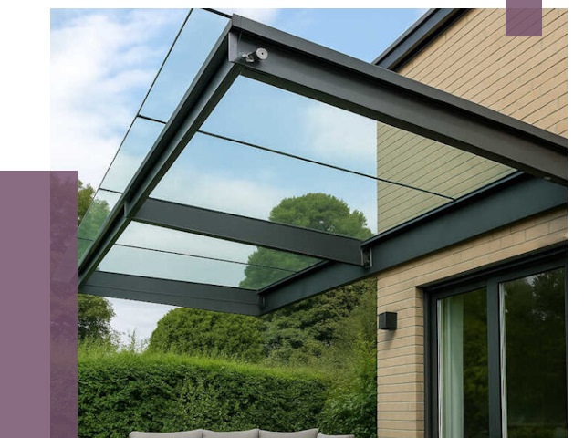 Стеклянные навесы и козырьки в Слободской от 12366 руб.