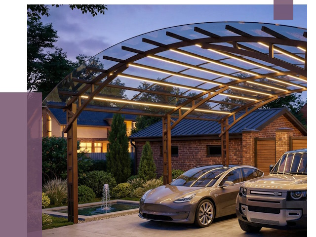 Металлические навесы в Слободской от 12778 руб. под ключ — ПРОЛЁТ-Слб