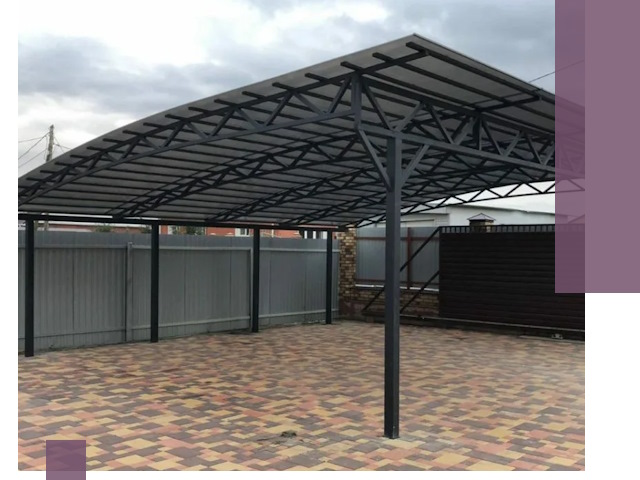 Металлические навесы под ключ в Слободской — изготовление и монтаж