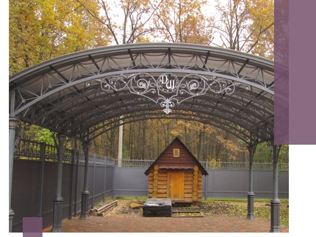 Кованые навесы премиум-класса под заказ в Слободской