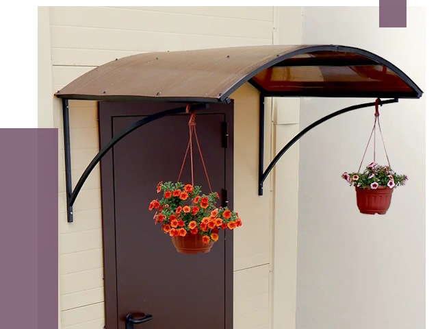 Козырьки над входом в Слободской от 14942 руб.  | ПРОЛЁТ-Слб