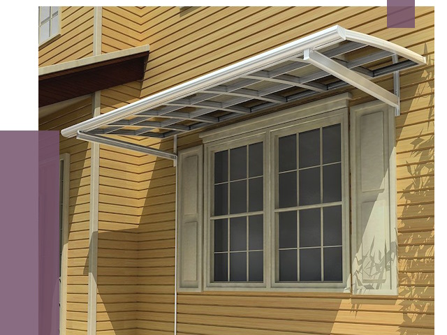 Козырьки над окнами в Слободской от 7677 руб. — монтаж, покупки | ПРОЛЁТ-Слб