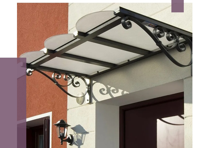 Односкатные козырьки в Слободской от 8450 руб.  | ПРОЛЁТ-Слб