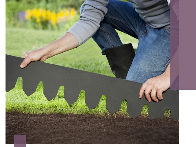 Металлические бордюры для газона в Слободской — изготовление и монтаж