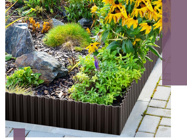 Металлические бордюры для клумб в Слободской — производство и монтаж