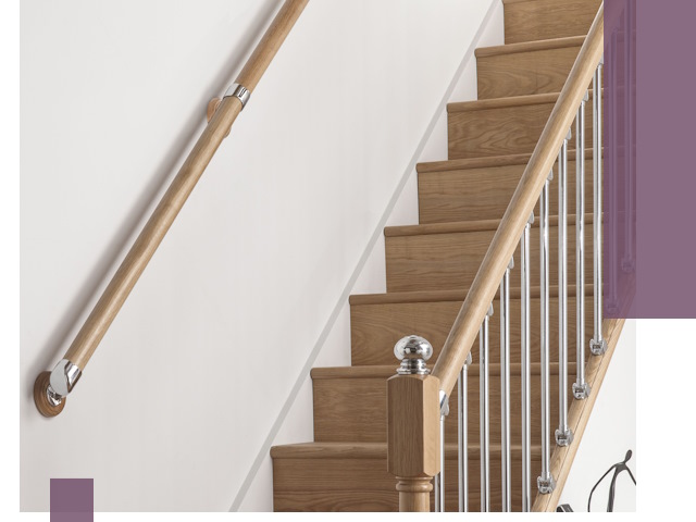 Пристенные поручни из стали и нержавейки под монтаж в Слободской